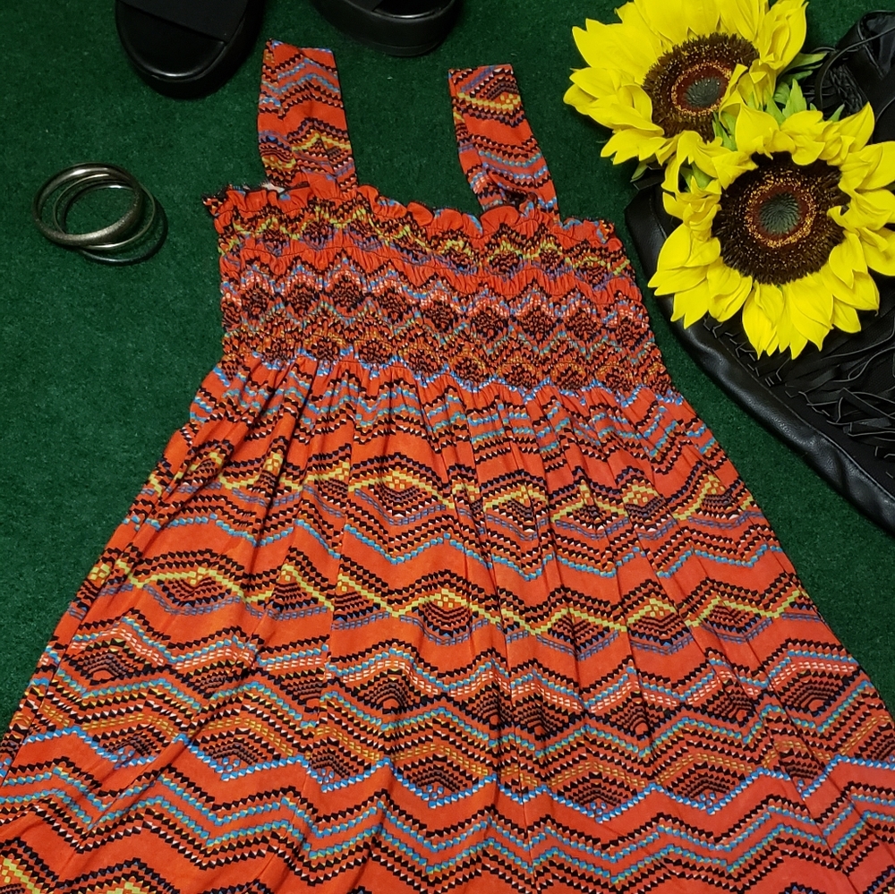 Super cute Aztec print sundress.